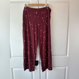 Soma Women’s Cool Nights Stars Cropped Pajama Pants Cranberry Red (Size XXL)